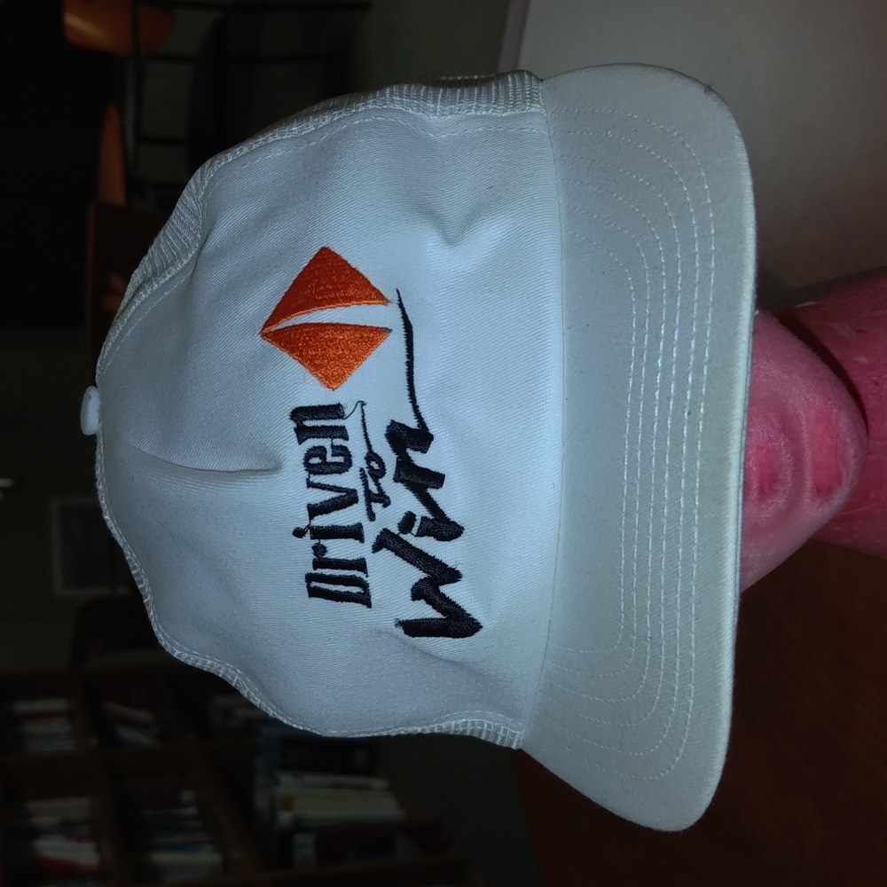 Vtg Driven To Win Embroidered Trucker Mesh Snapback Hat Cap Made in USA
